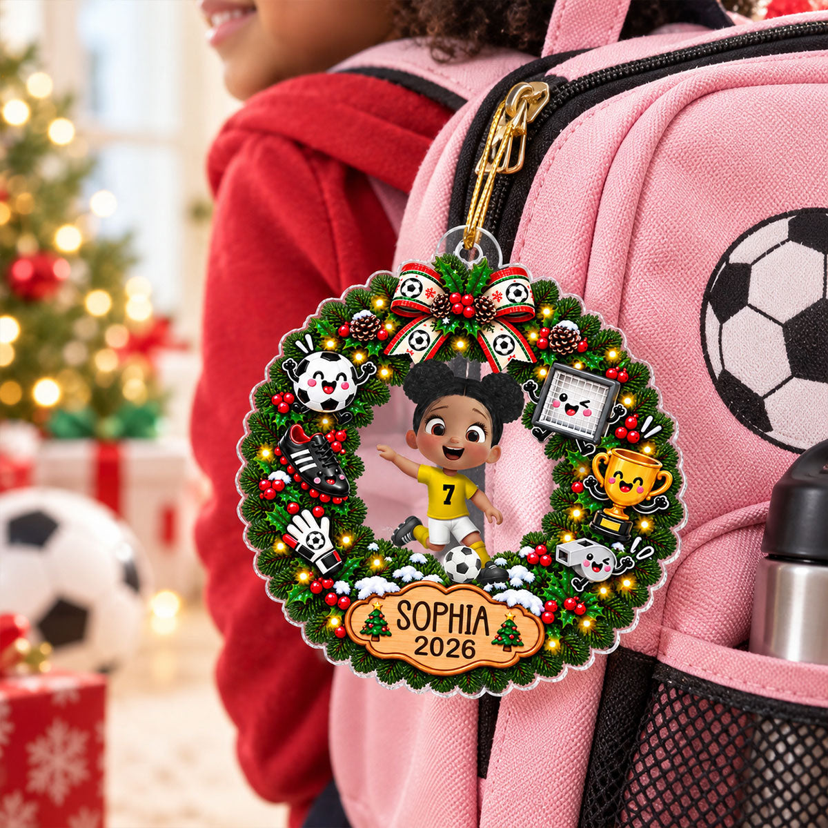 Soccer Boy Girl Design - Personalized Acrylic Ornament - Christmas Gift For Soccer Player, Soccer Team Gift