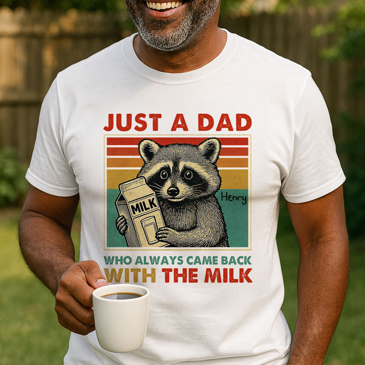 Just A Dad Who Always Came Back With The Milk Funny Shirt, Father's Day Gift