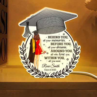 Behind You All Your Memories Graduation Gift Personalized Light Box