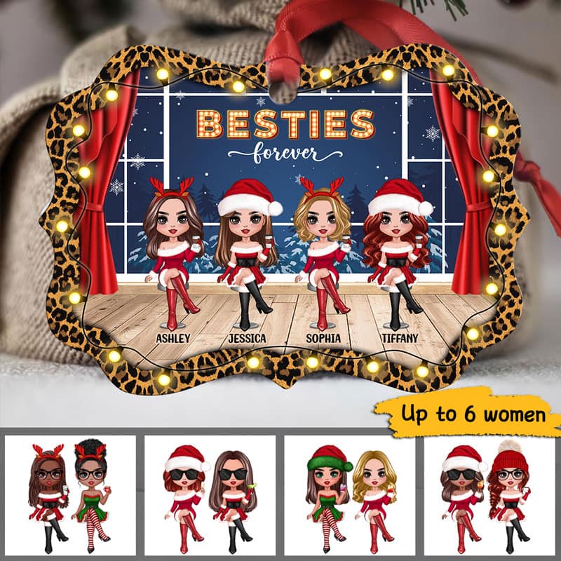 Christmas Costume Best Friends Sisters On Stage Personalized Christmas Ornament