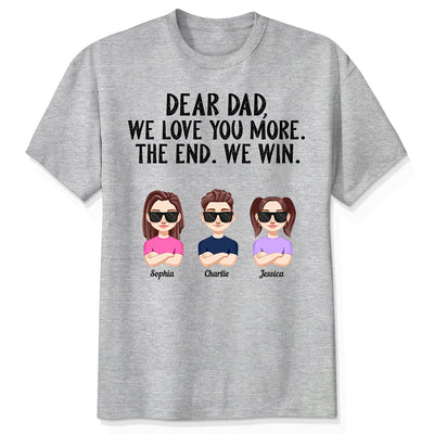 Dear Dad We Love You More Vector Kids Funny Father‘s Day Gift Personalized Shirt