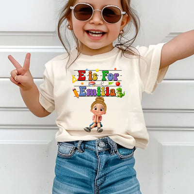 Back To School Kids Shirt, Personalized Alphabet Kids Shirt