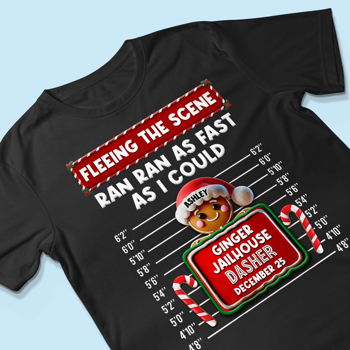 Family Christmas Gingerbread Criminal Funny Christmas Group Matching Outfit Personalized Shirt