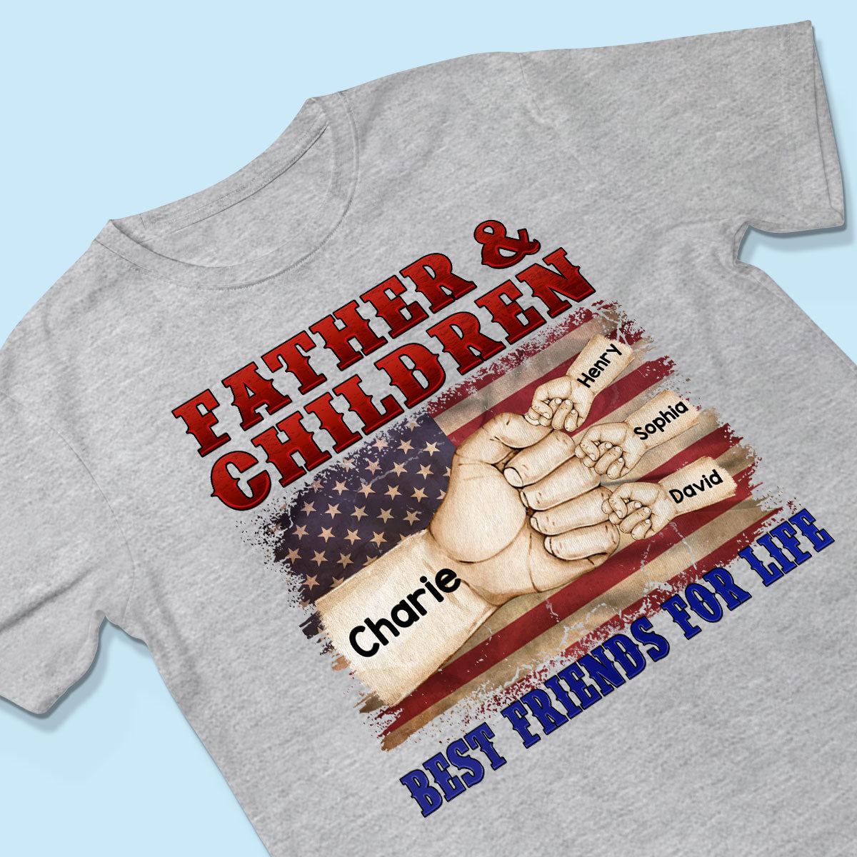 Father & Children Best Friends for Life Personalized Shirt