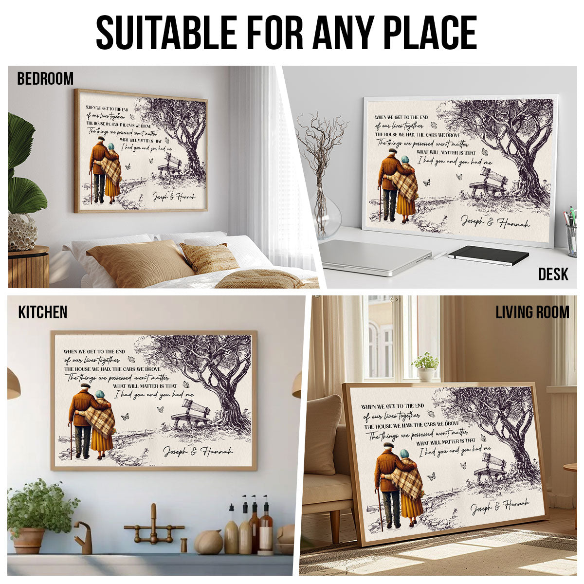 When We Get To The End Of Our Lives Together Old Couples - Personalized Poster,  gift, Anniversary Gift for couples