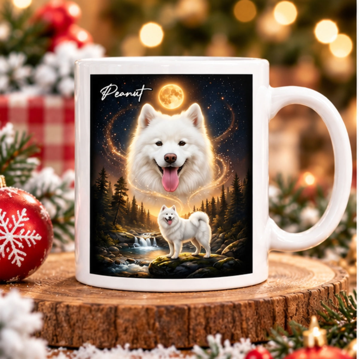 Dog Howling to the Moon - Personalized Mug - Gift for Dog, Cat Lovers, Pet Memorial Gift