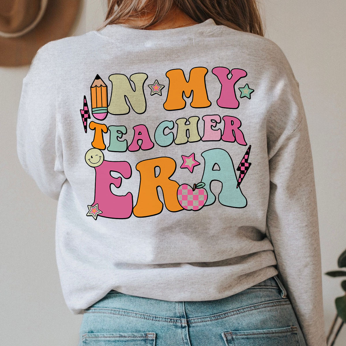 In My Teacher Era Gift For Teacher Personalized Double Sided Sweatshirt