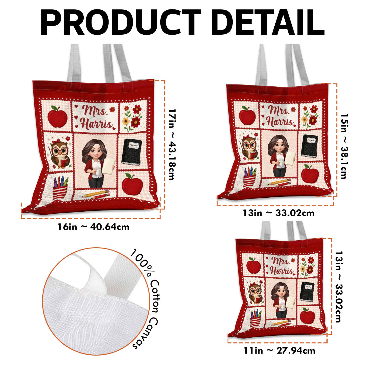 Amazing Teacher - Personalized Tote Bag - Back To School Gift For Teachers, Besties