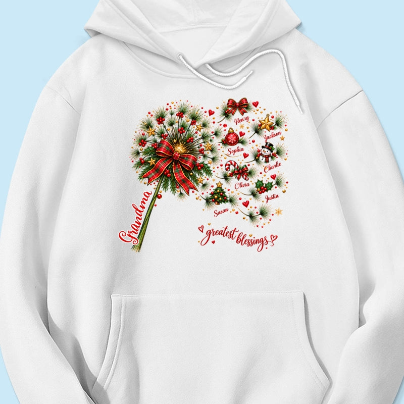 Grandma's Christmas Magic Greatest Blessings - Personalized Shirt - Heartfelt Christmas Gift for Grandma