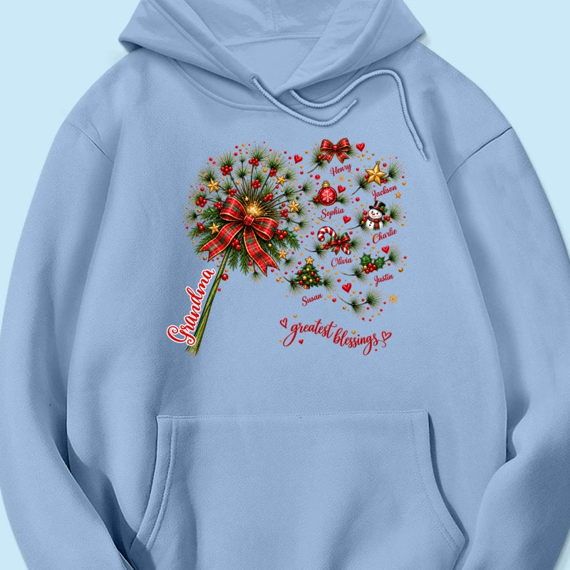 Grandma's Christmas Magic Greatest Blessings - Personalized Shirt - Heartfelt Christmas Gift for Grandma