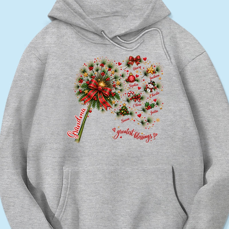 Grandma's Christmas Magic Greatest Blessings - Personalized Shirt - Heartfelt Christmas Gift for Grandma