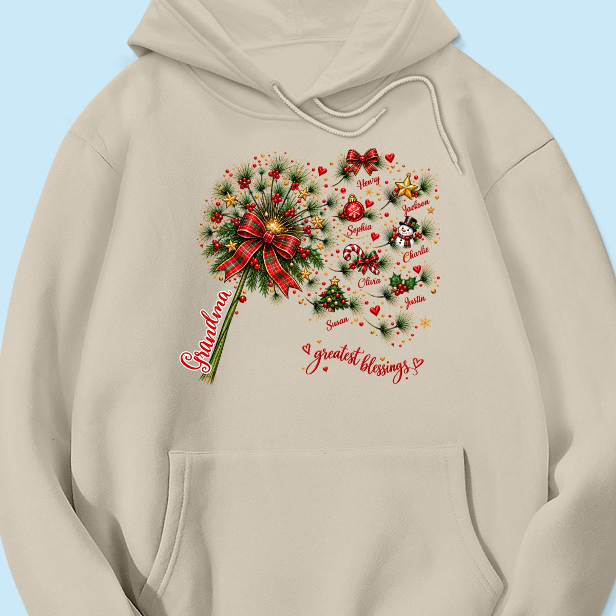 Grandma's Christmas Magic Greatest Blessings - Personalized Shirt - Heartfelt Christmas Gift for Grandma