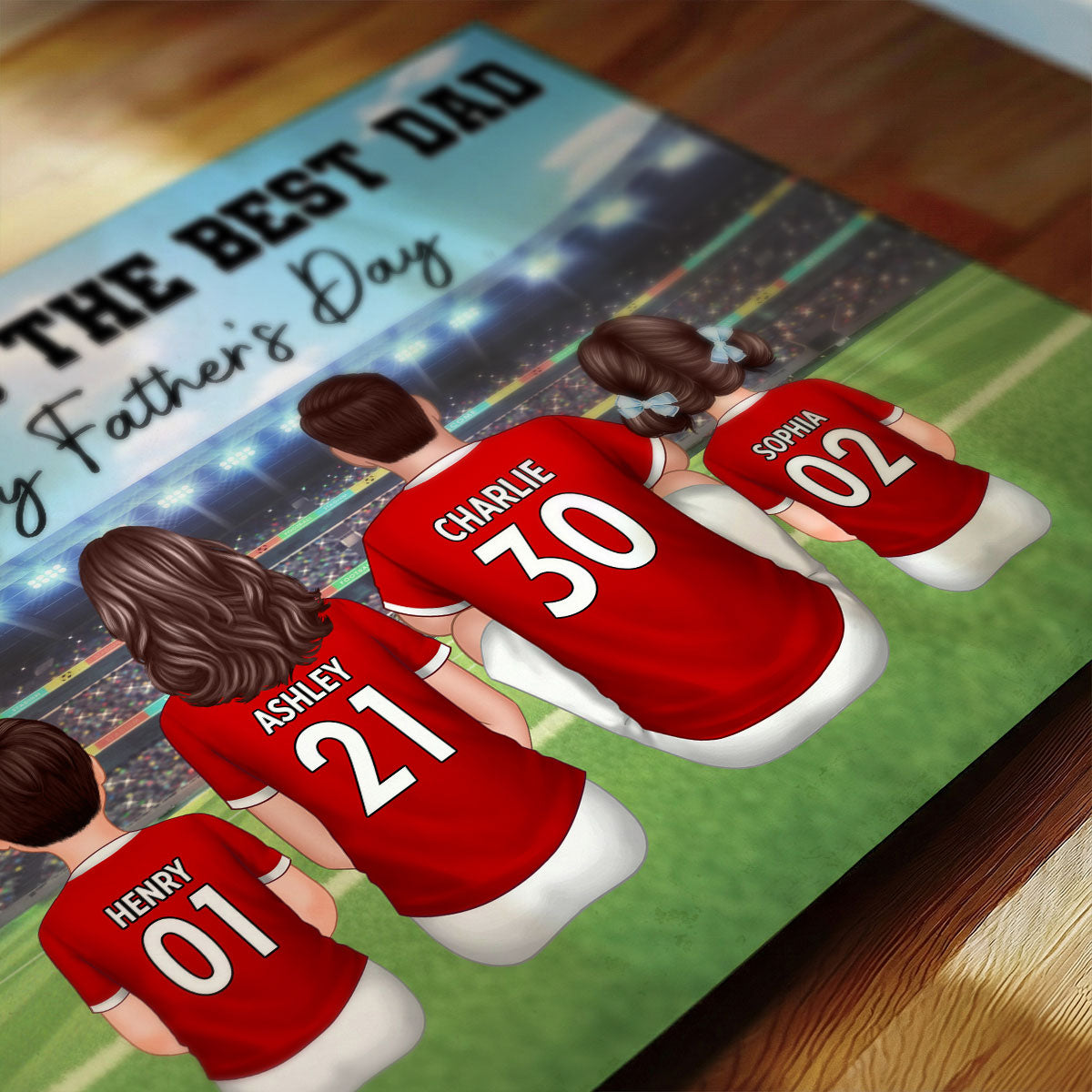 We Scored The Best Dad Family At Stadium - Personalized Poster - Father's Day Gift For Soccer Dad