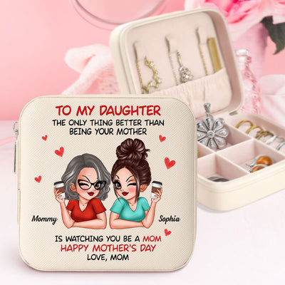 To My Daughter From Mom Happy Mother's Day Personalized Jewelry Box, Gift For Daughter