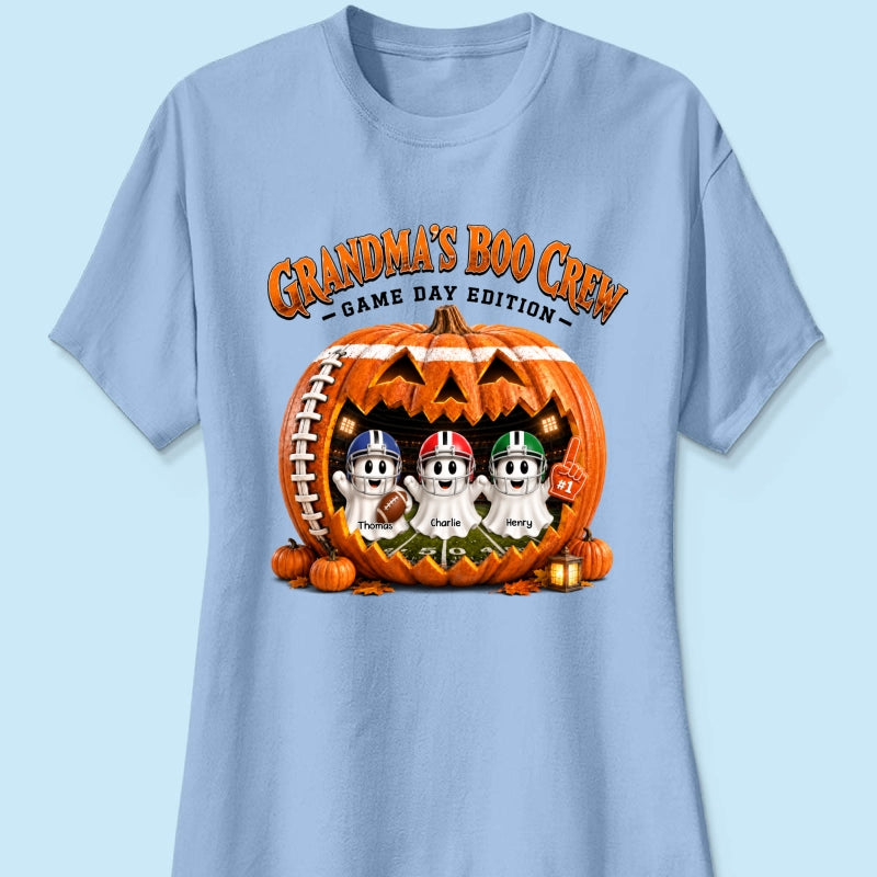 Grandma's Boo Crew Game Day Edition - Personalized Shirt - Halloween Gift, Gift For Grandma