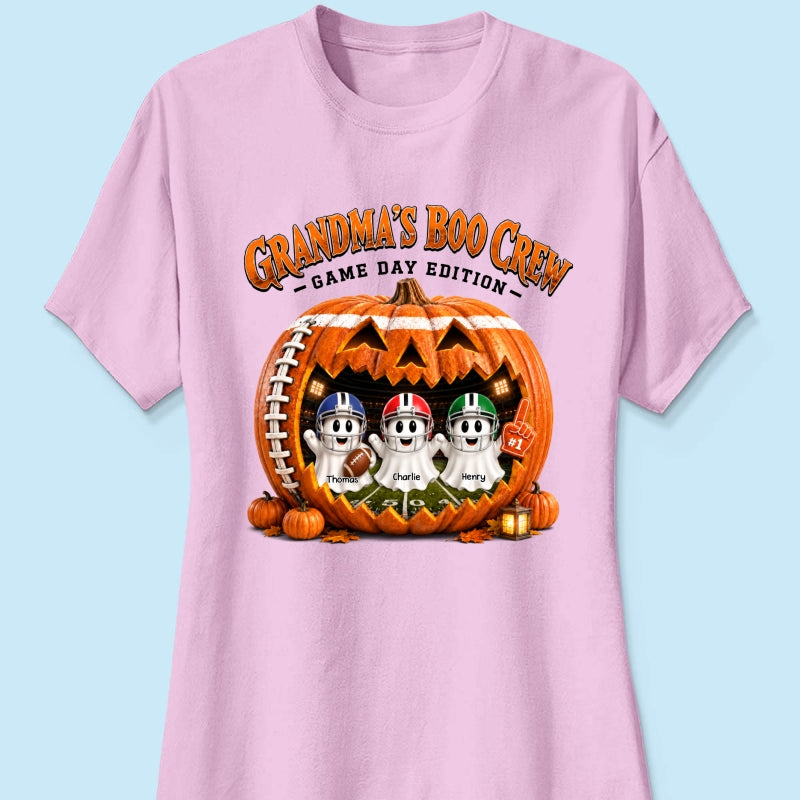 Grandma's Boo Crew Game Day Edition - Personalized Shirt - Halloween Gift, Gift For Grandma