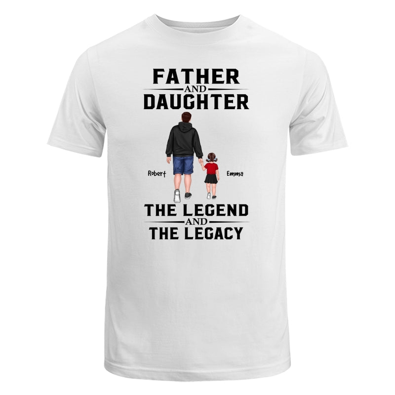 Dad Father Grandpa And Kids Walking The Legend The Legacy Personalized Shirt