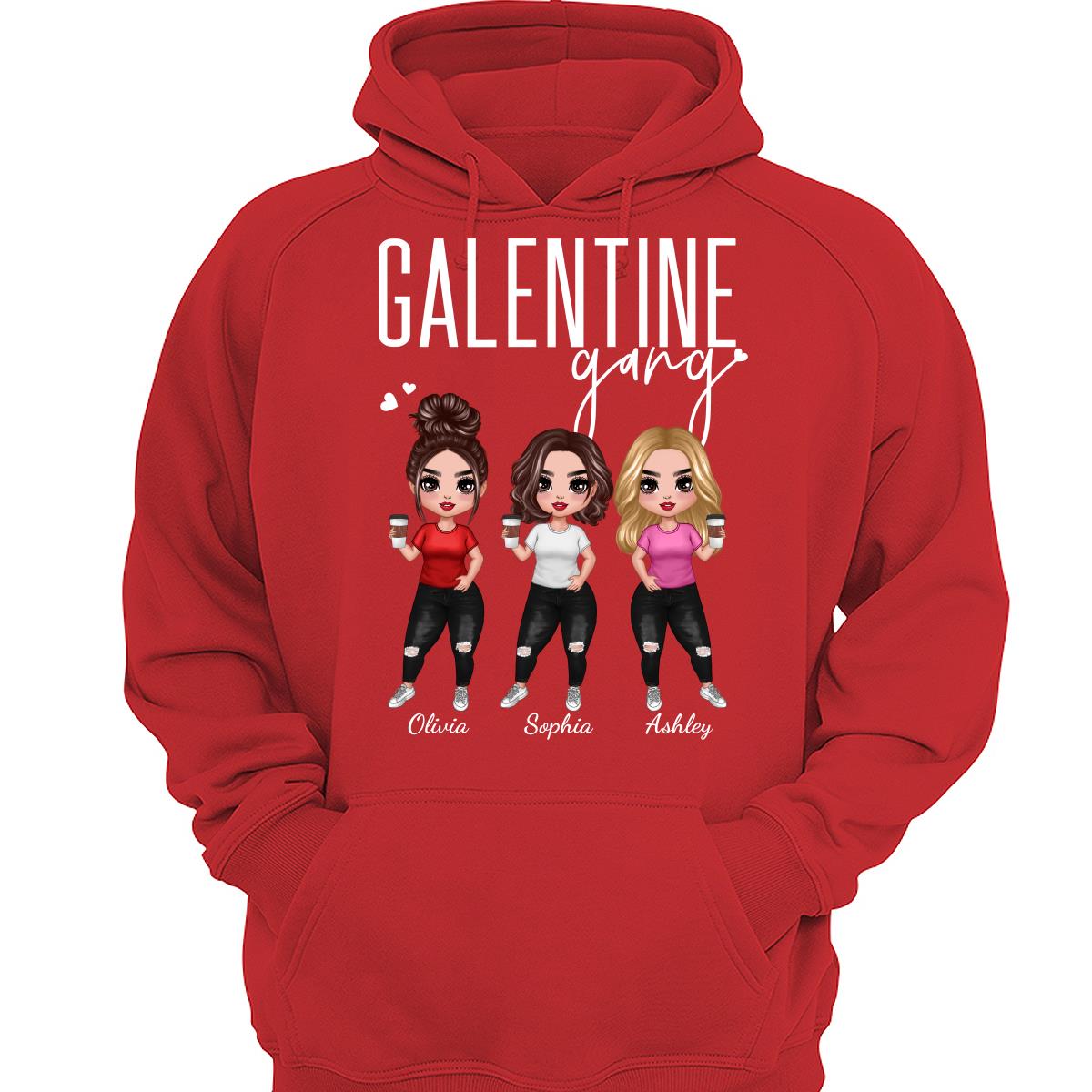 Besties Galentine Gang Valentine‘s Day Gift For Best Friends Personalized Shirt