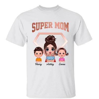 Super Mom Doll Mom & Kids Personalized Shirt