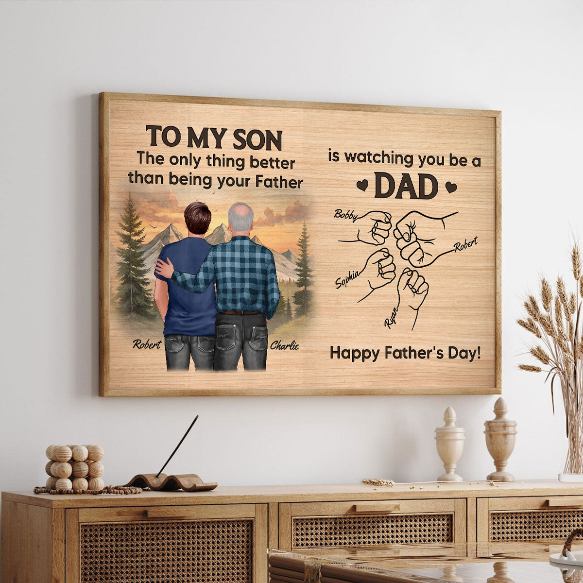 From Dad To Son Watching You Be A Dad Personalized Poster, Gift For Son