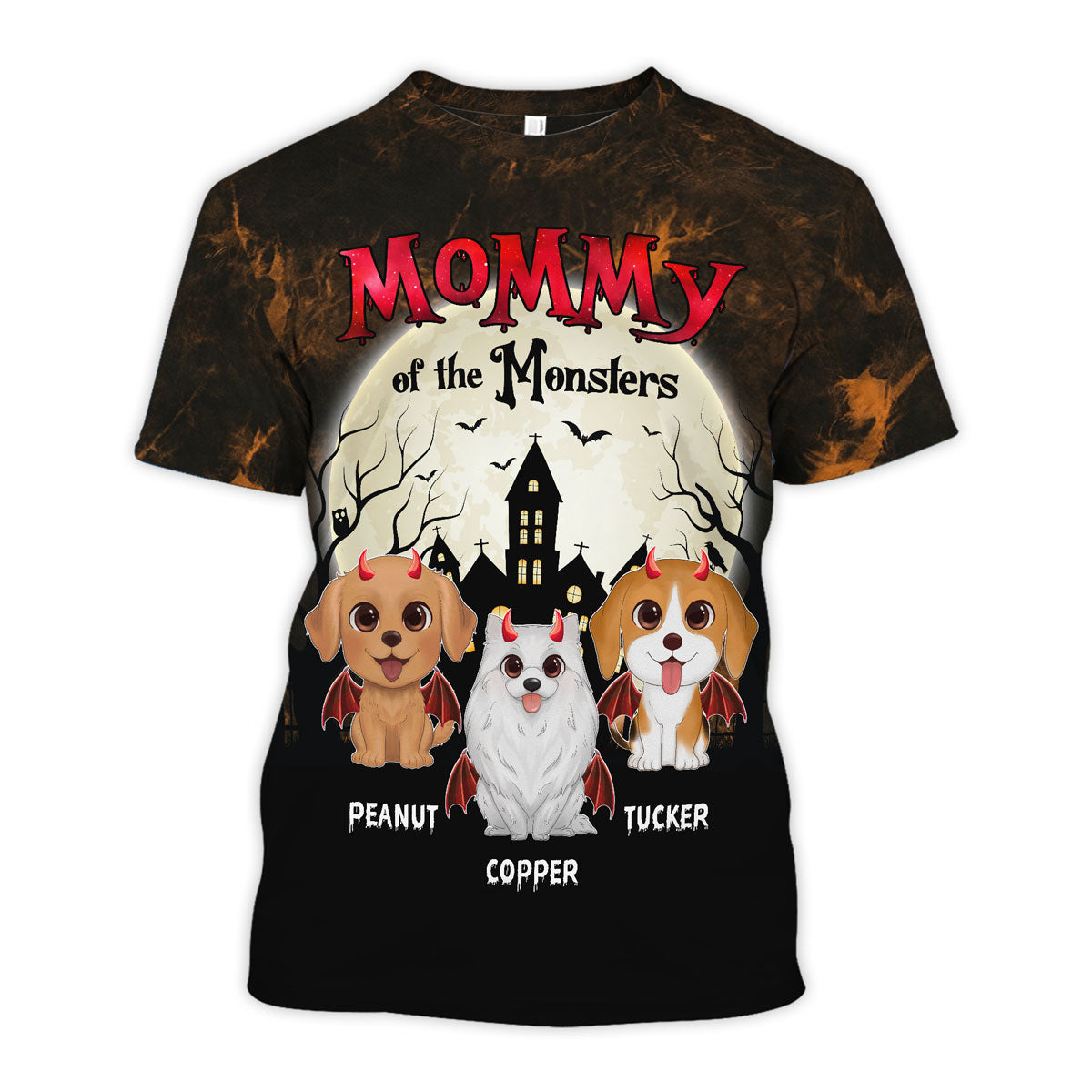 Halloween Mommy Daddy Of The Monsters Dogs Personalized Shirt, Spooky Halloween Costume For Dog Lovers, Dog Mom, Dog Dad