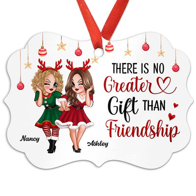 Pretty Women Besties Forever Best Friends Personalized Christmas Ornament