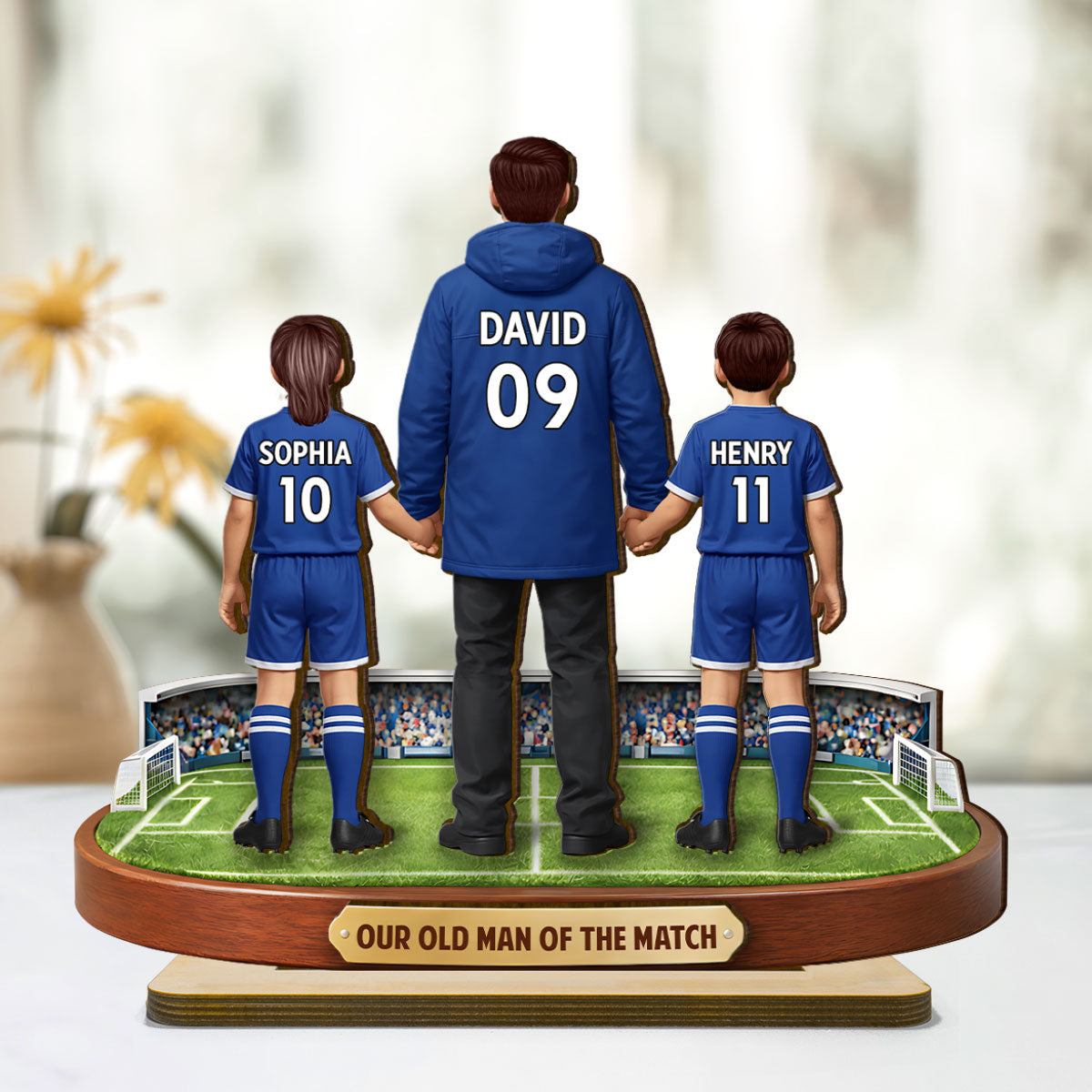 My Old Man Of The Match - Personalised 2-Layered Wooden Plaque - UK Father's Day Gift For Football Dad