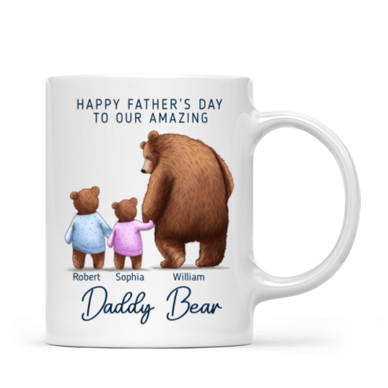 Happy Father‘s Day To Amazing Daddy Bear Personalized Mug