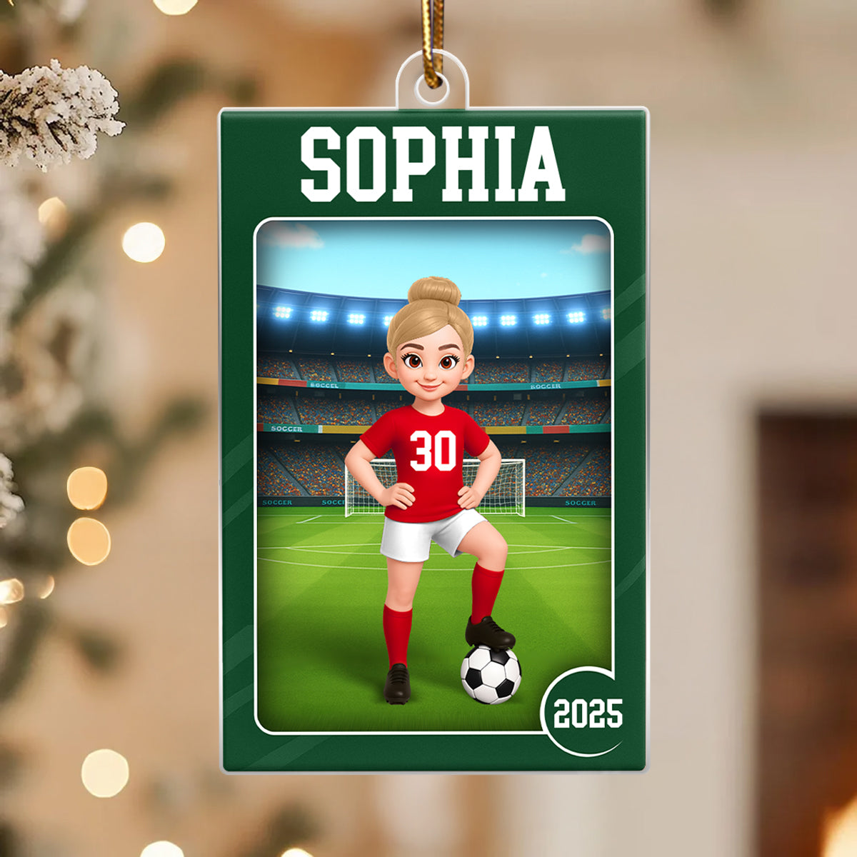 Soccer Boy Girl 3D Effect Action Figure - Personalized Acrylic Ornament