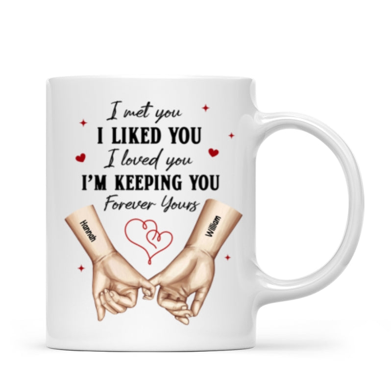 Personalized Couple Pinky Promise Hands,  Gift, Anniversary Gift for Couples