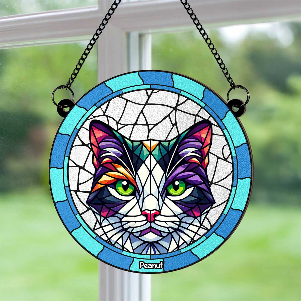 Custom Cat Memorial Personalized Acrylic Window Hanging , Sympathy Gift For Pet Owners, Pet Lovers