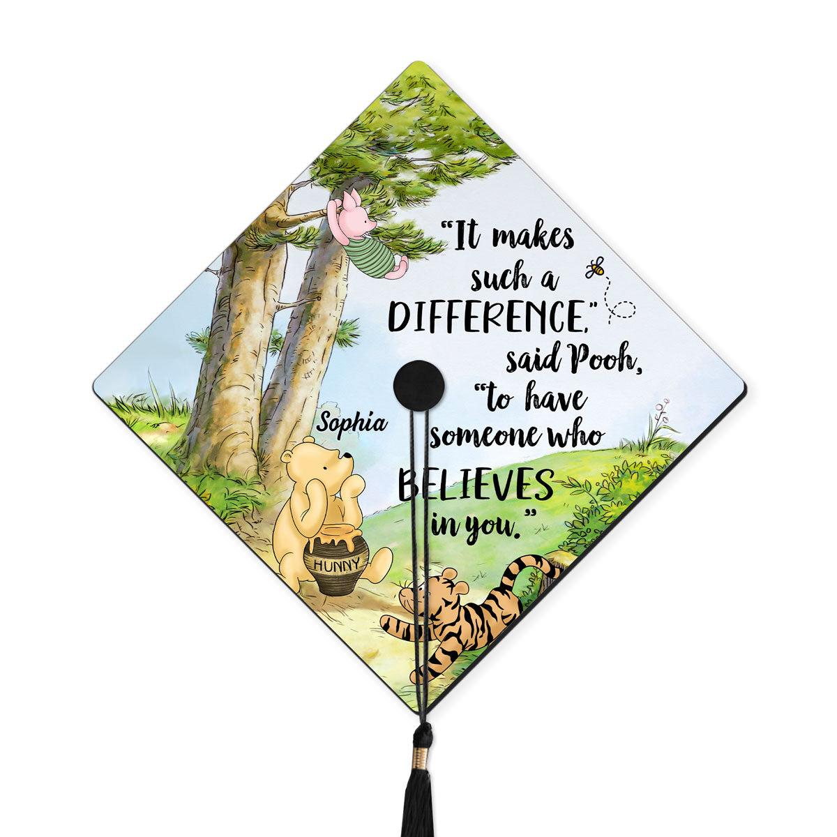 Hunny Bear It Make Such Different To Have Someone Believes In You Grad Gift Graduation Cap Topper