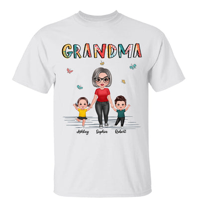 Grandma Grankids Hold Hands Personalized Shirt