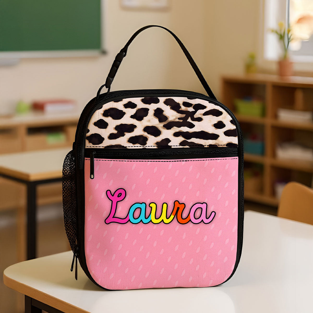Personalized Insulated Kid Lunch Bag, Custom Kid Name Back to School Meal Tote Kit for Girls, Boys
