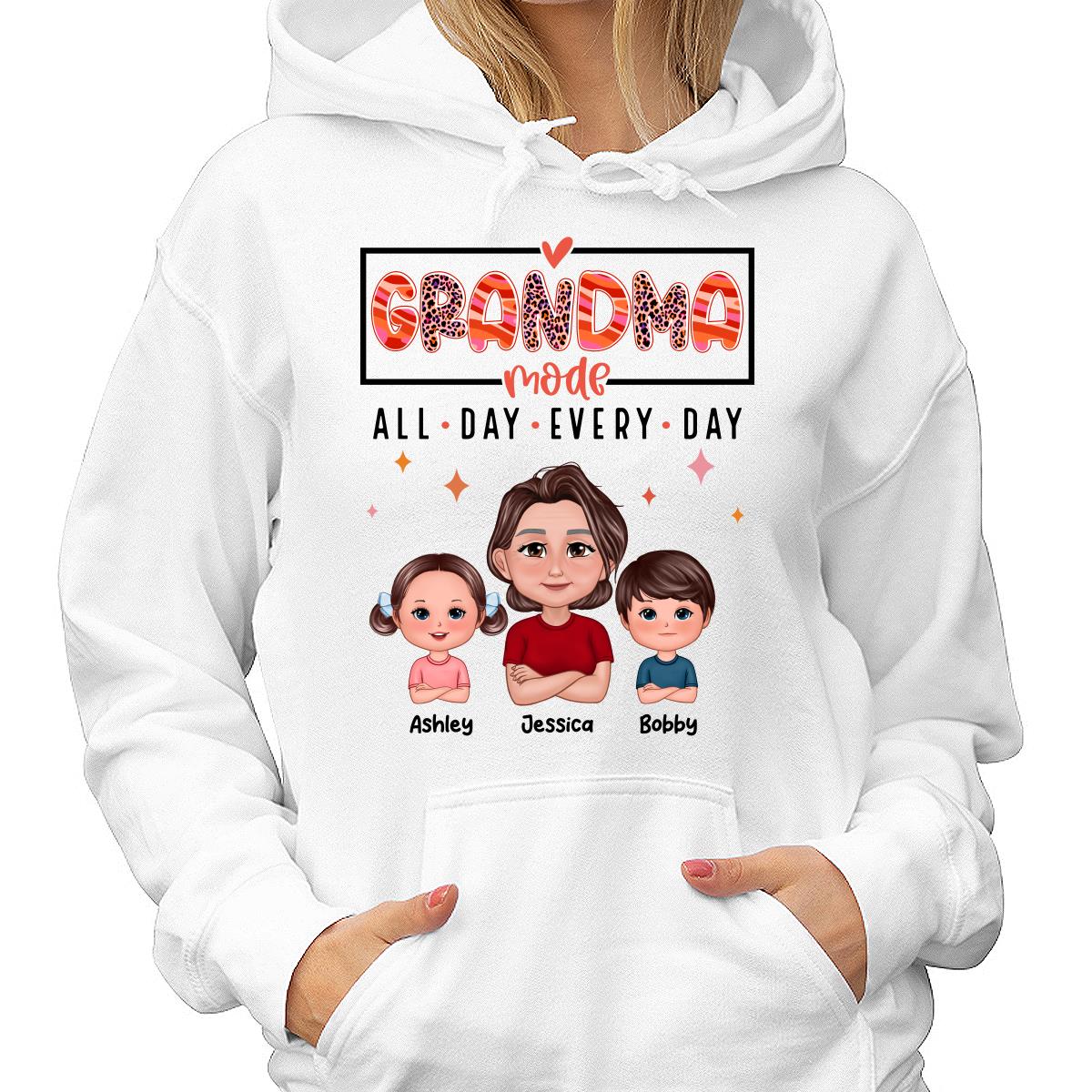 Mom Grandma Mode All Day Every Day Personalized Shirt