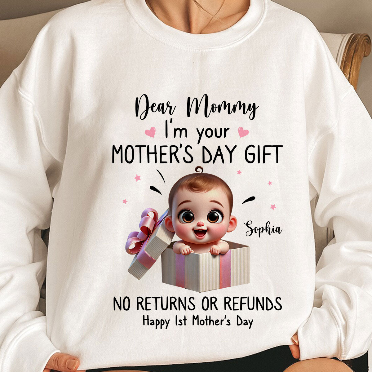 Dear Mom I'm Your Gift New Mom Gift Personalized Shirt, Funny Gift For Wife, Adorable Gift for New Moms