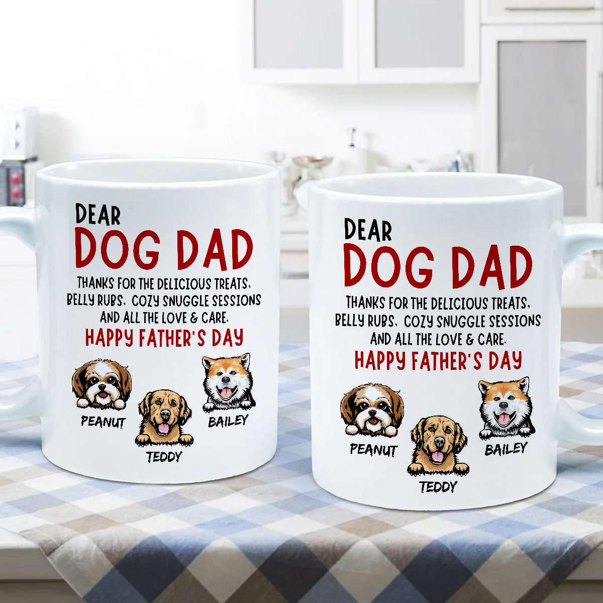 Dear Dog Dad Thanks For The Delicious Treats Personalized Mug