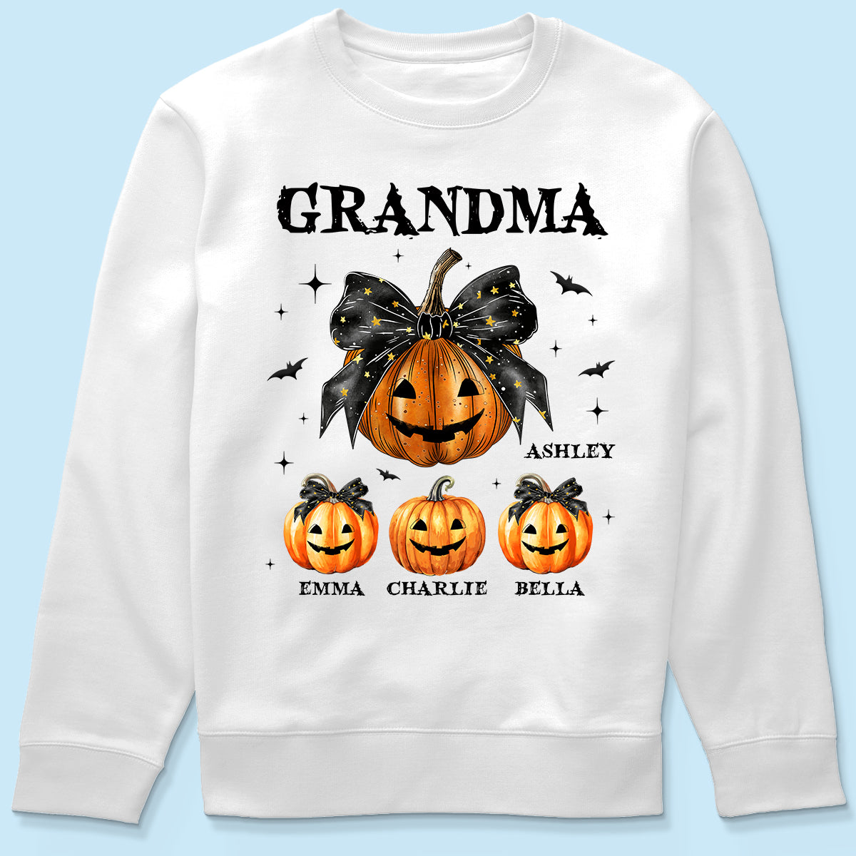 Spooky Grandma Mom Halloween Pumpkin Personalized Shirt