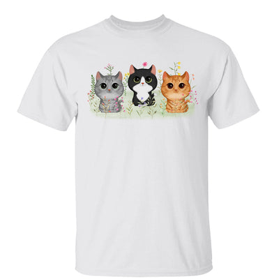 Cat Mom Cat Playing In Flower Bush Gift For Cat Lover Personalized Shirt