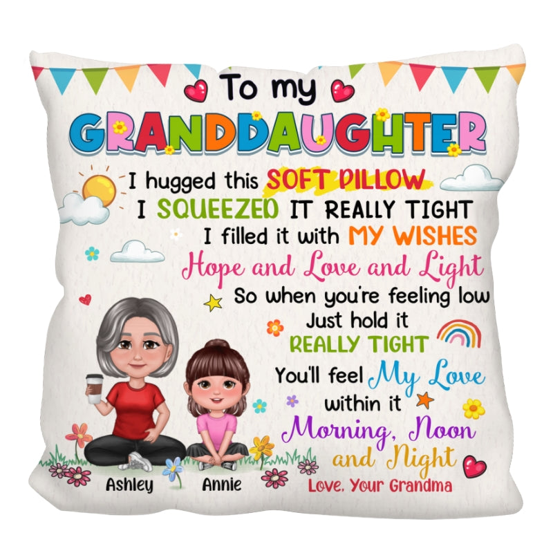 To My Granddaughter Grandson Pretty Doll Personalized Pillow
