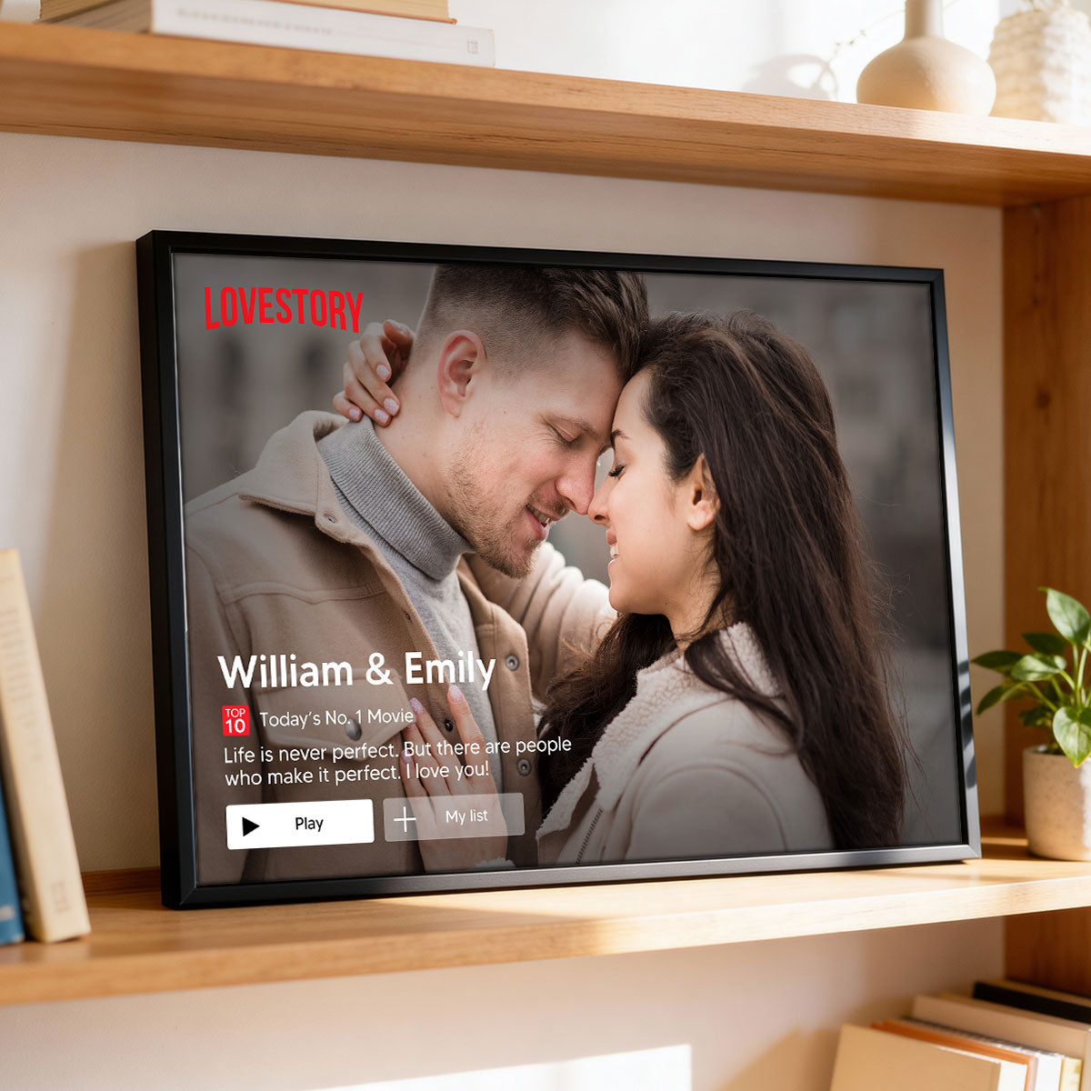 Couple Romantic Love Story - Personalized Poster - Heartfelt Valentine, Anniversary Gift For Him, For Her