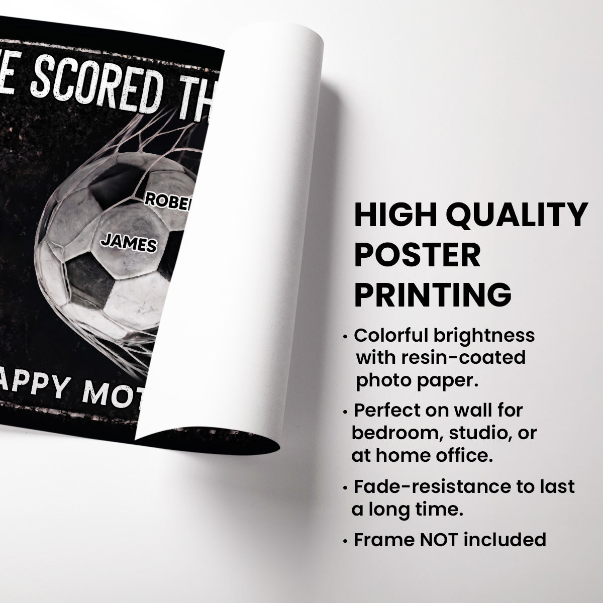 We Scored The Best Mom - Personalized Poster - Mother's Day Gift For Soccer Mom