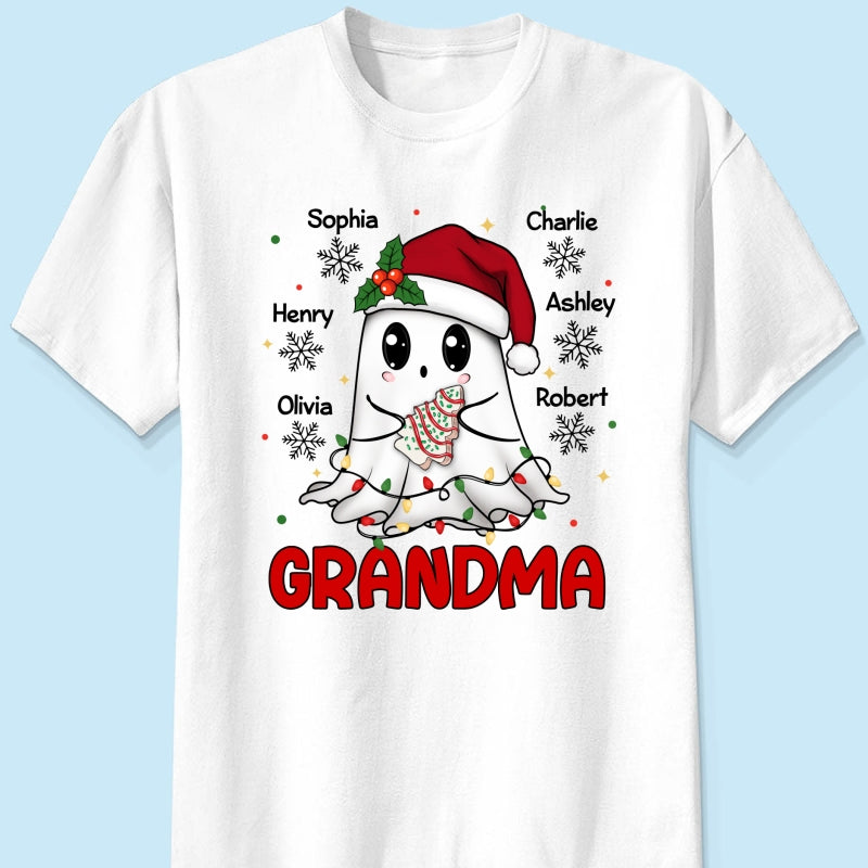 Halloween Christmas Boo Grandma Personalized Shirt
