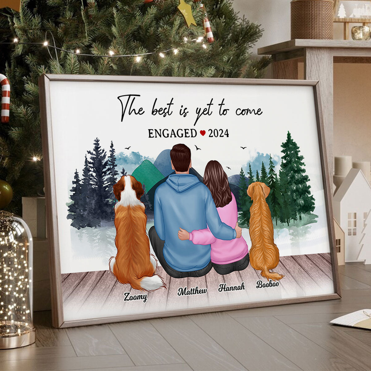 The Best Is Yet To Come Personalized Poster, Engagement Gift, Bridal Shower Gift for Couple, Best Friends, Sisters