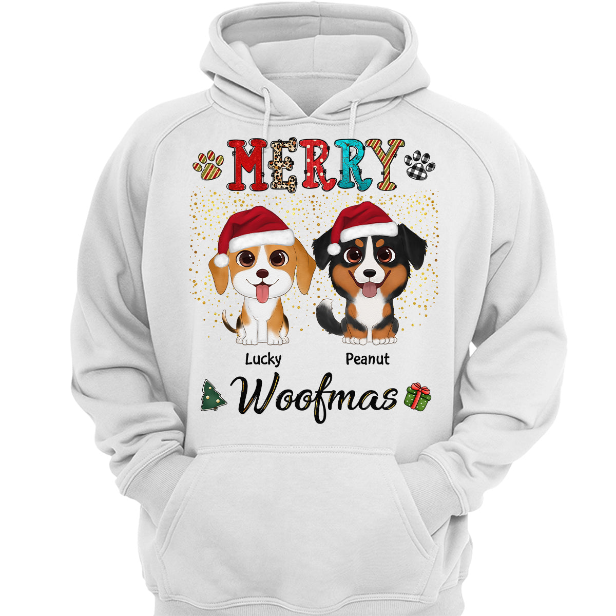 Merry Woofmas Colorful Christmas Pattern Personalized Shirt