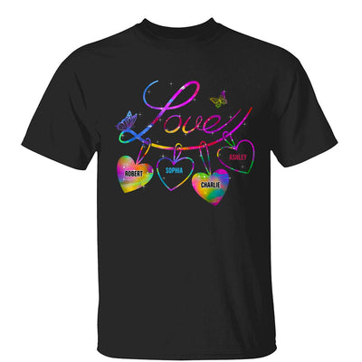 Love Grandma Mom Life Heart Chain Personalized Shirt