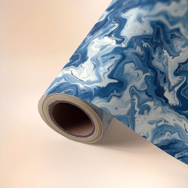 Marble Blue Gift Wrapping Paper