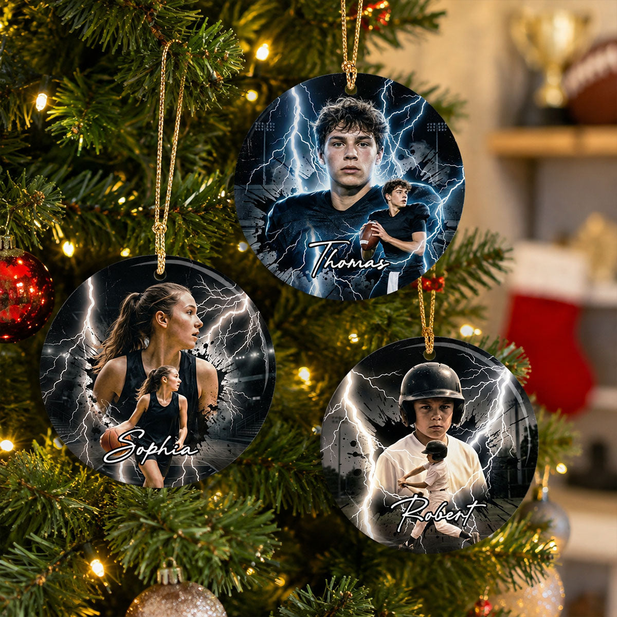 Trending Bootleg Sport Photos Insert - Personalized Ceramic Ornament - Gift For Boy, Girl