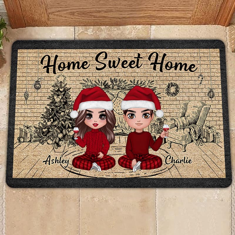 Doll Teacher Colorful Classroom Welcome Personalized Doormat
