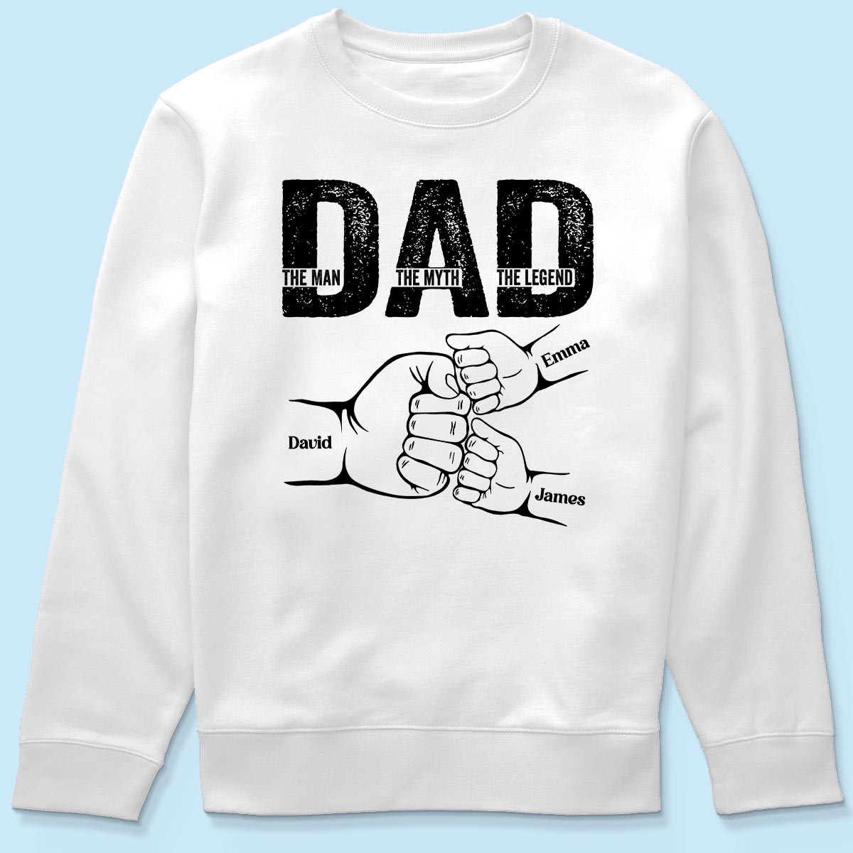 Dad The Man The Myth The Legend Fist Bump Personalized Shirt